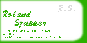 roland szupper business card